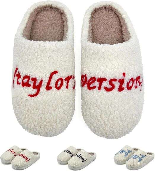 Taylor Slippers, 1989 Blue, Plush, Kids 32-33 image