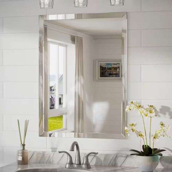 16 in. x 24 in. Beveled Frameless Vanity Mirror image