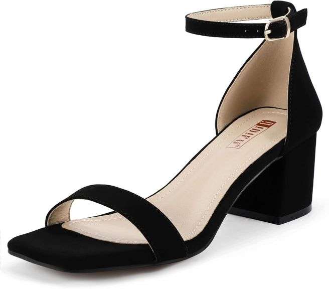 IDIFU IN2 Chunky Block Heels Open Toe Sandals Size 11 image