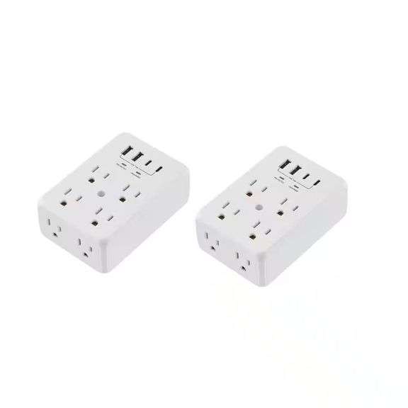 CE 10 in 1 Surge Wall Tap 2USB-A 2USB-C (2-Pack) image