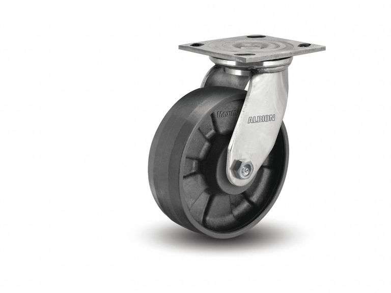 ALBION Caster: 8" Wheel, 1200 lb, Nylon Roller image