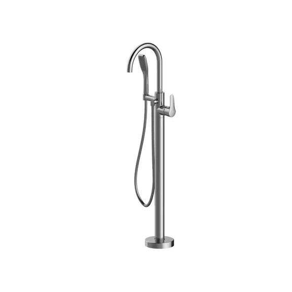 Single-Handle Freestanding Tub Faucet Brushed Ni image