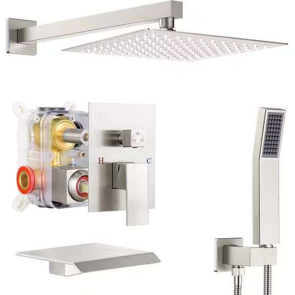 Brushed Nickel 3-Spray Tub & Shower Faucet image