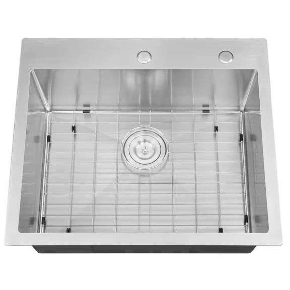 Stainless 25" Single Bowl Sink with Grid image