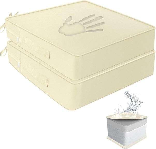 LOKHOM Outdoor Chair Cushions 19x19x4" Beige (2) image