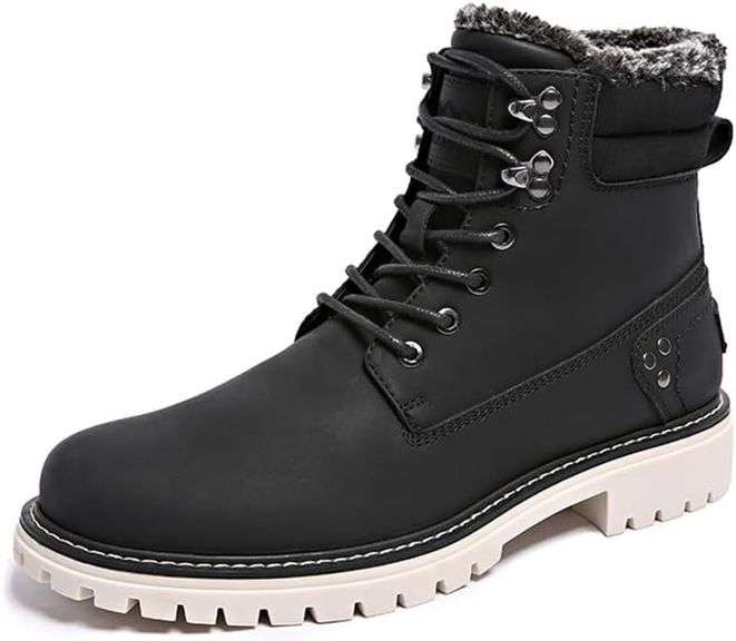 Men's Snow Boots Fur-Lined Waterproof Size 8