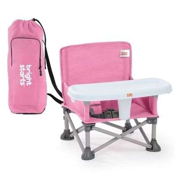 Bright Starts Pop N Sit Booster Seat - Pink image