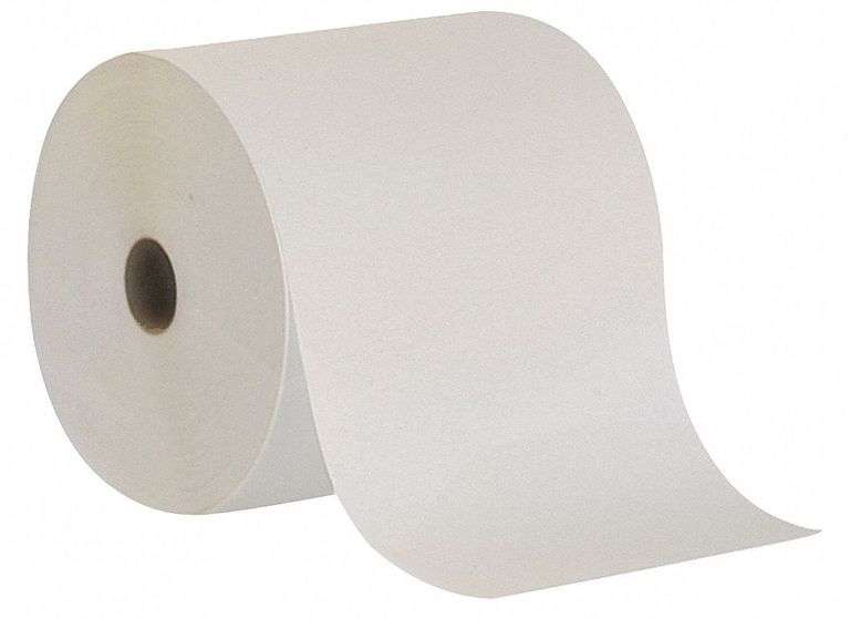 GRAINGER Hardwound Towel Roll, White 800 ft, 6 PK image