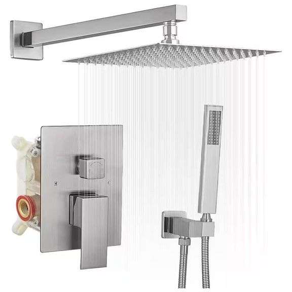 2-Spray Dual Shower Heads, 12" Brushed Nickel image