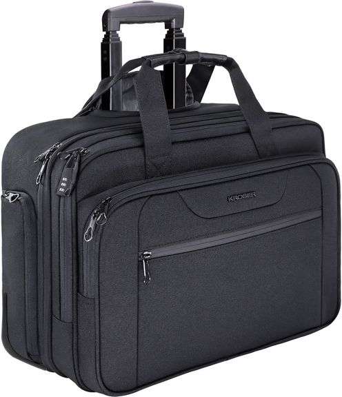 KROSER Rolling Laptop Bag 17.3" RFID Black image