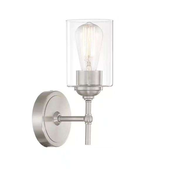 Ayelen 1-Light Brushed Nickel Wall Sconce image