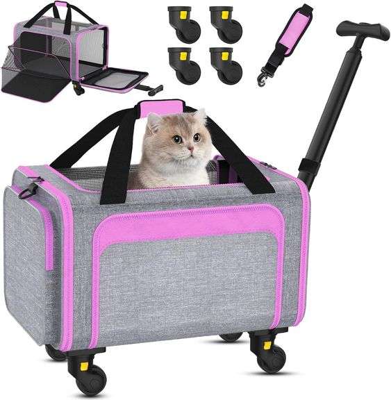Pet Carrier with Wheels, TSA Approved (15 lb) image