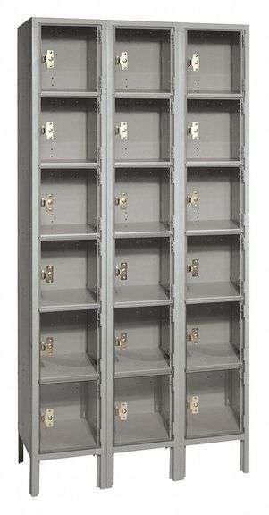 LYON Box Locker: 36x18x78, 6 Tiers, 3 Wide image