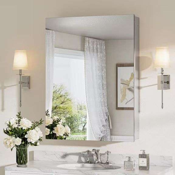 24" W x 32" H Frameless Medicine Cabinet image