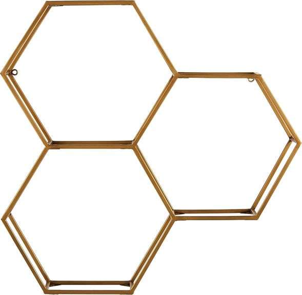 Amazon Brand   Rivet Hexagon Honeycomb Wall Shelf image
