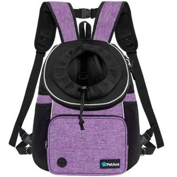 PetAmi Front Carrier Backpack, Adjustable (Purple) image