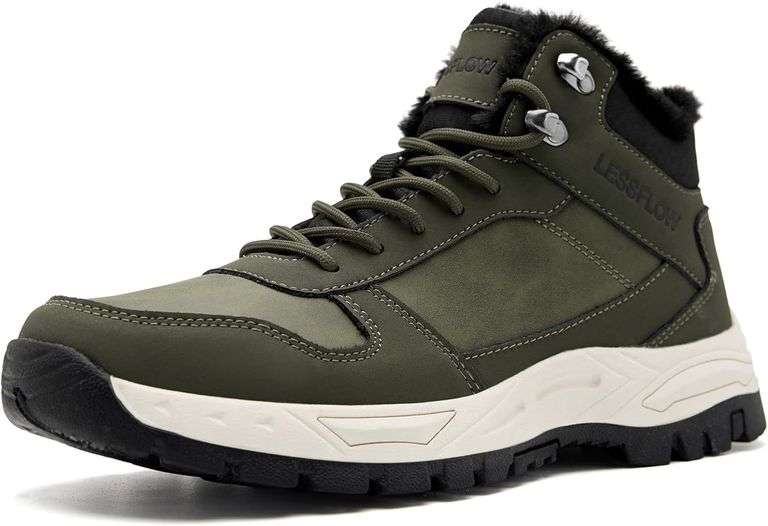 Mens Winter Snow Boots Fur Lined Hiking, Size 11.5 image