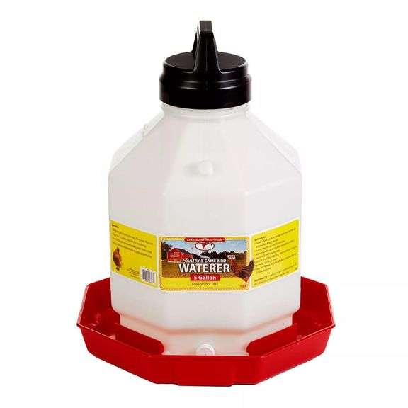 Little Giant PPF5 5-Gallon Poultry Waterer, Red image
