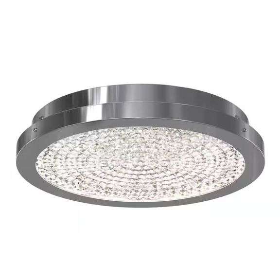 Glam 13.5 in. 1-Light Chrome LED Flush Mount image