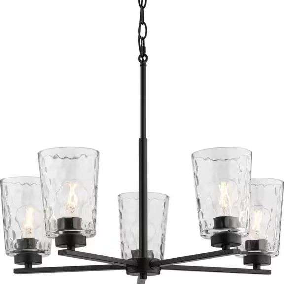 Mauzy Collection 5-Light Matte Black Chandelier image