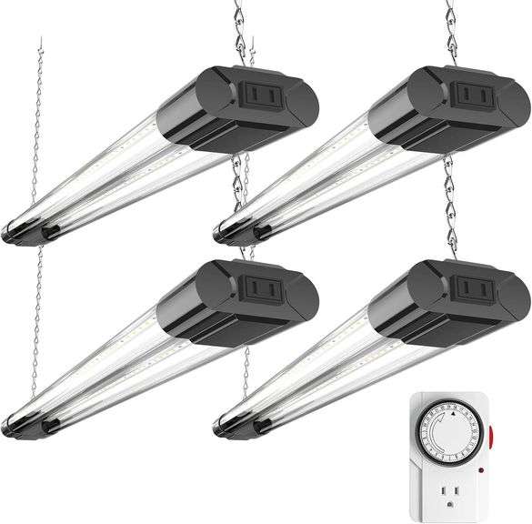 BBOUNDER 4-Pack 2ft LED Grow Light with Timer image