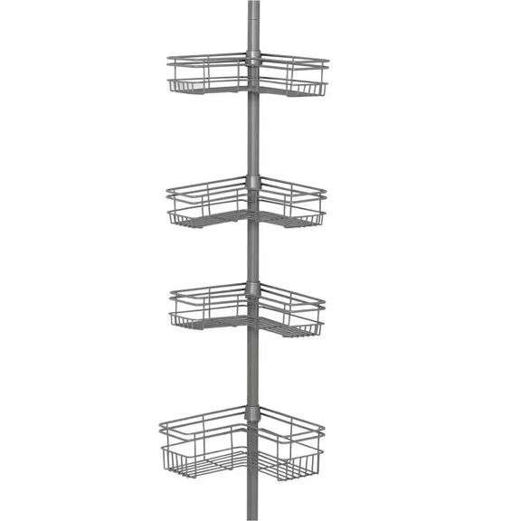 "L" Tension Corner Caddy, Satin Nickel, 4 Shelves image