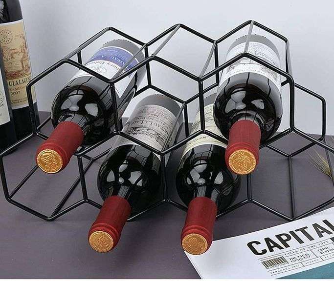Countertop Wine Rack Freestanding 9 Bottle Holder image