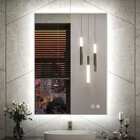 24x36 Frameless LED Vanity Mirror, Anti-FogBacklit image