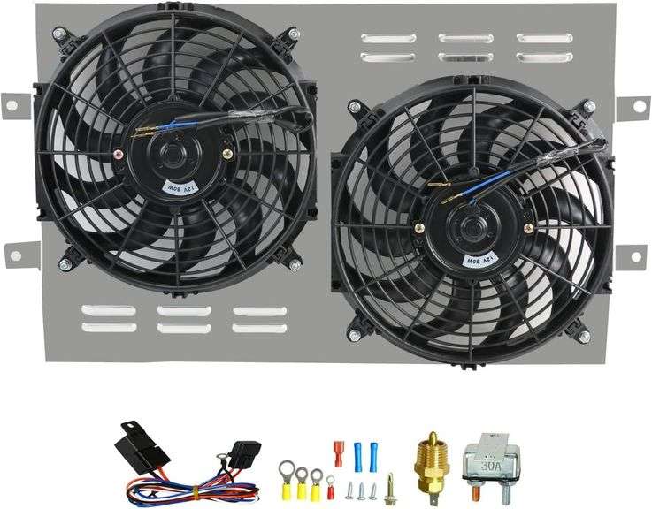 Aluminum Radiator Shroud Fan Relay Chevy 63-68 image