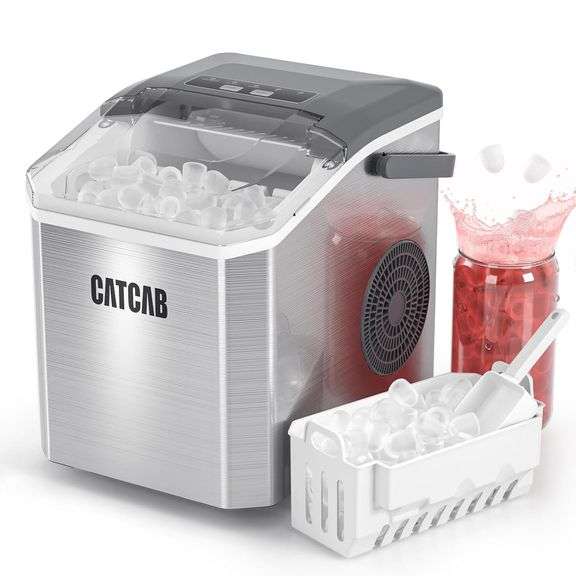 Ice Maker, 9 Ice Cubes in 6 Mins, 26.5Lbs/24H image