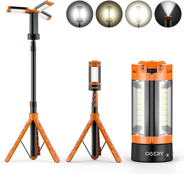 OGERY Camping Light 6.5 ft 10000mAh, 2200 Lumens image