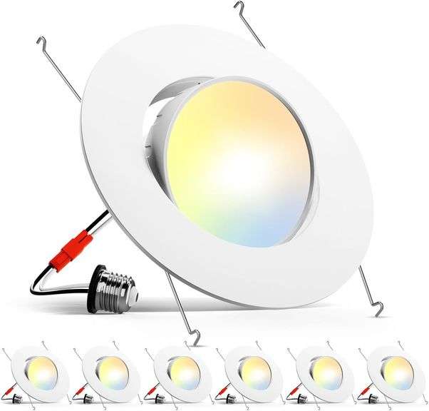 Amico 5/6" Retrofit Eyeball Gimbal Lights, 6 Pack image