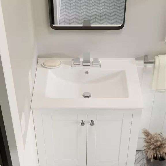 Swiss Madison 24" Ceramic Vanity Top with Basin image