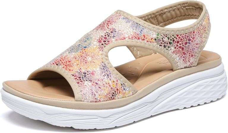 Bernal Women Walking Sandals Open Toe Platform 7 image