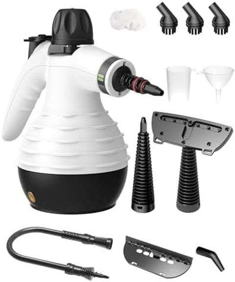 Steam Cleaner for Home with 11 Accessories (White) image