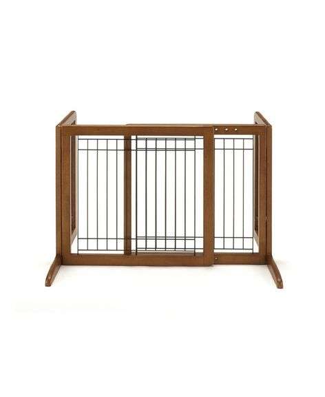 Richell Freestanding Pet Gate - Small - Brown - S image