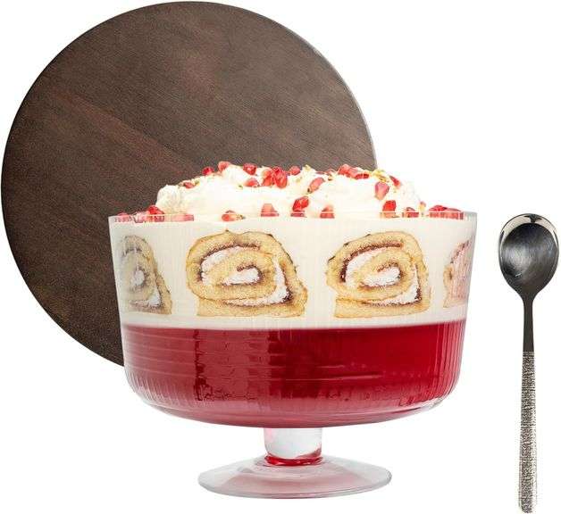 Trifle Bowl with Lid 120oz - Stainless Spoon image