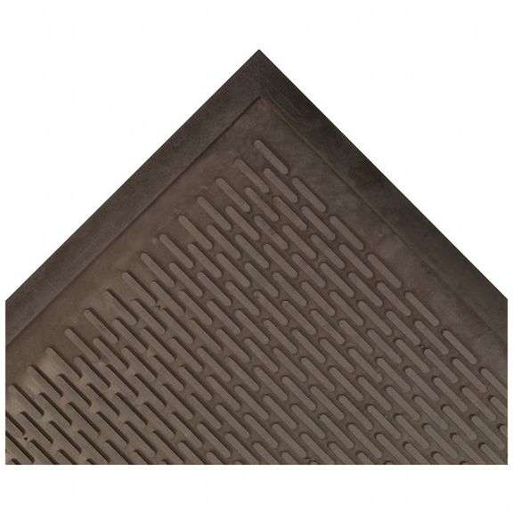 Entrance Mat: Raised Bar, Outdoor Rubber 4x6 Black image