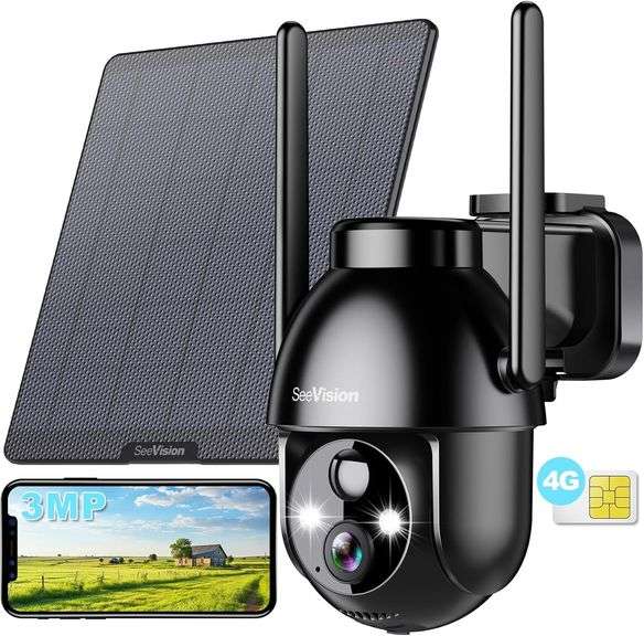 4G LTE Solar Security Camera Outdoor 3MP image