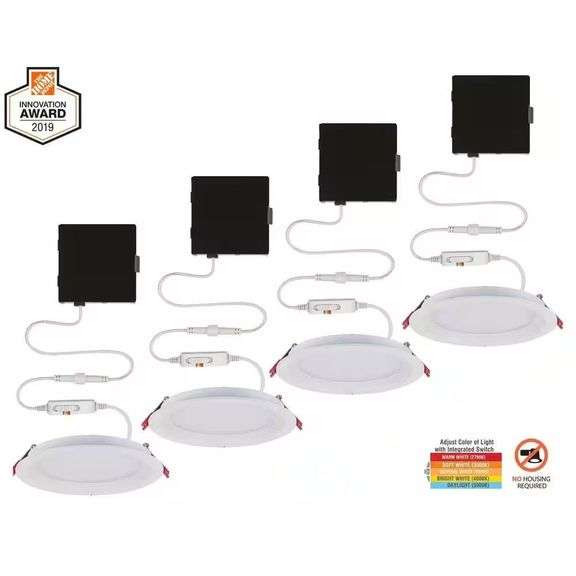 Slim Baffle 4" Canless LED Kit (4-Pack) image