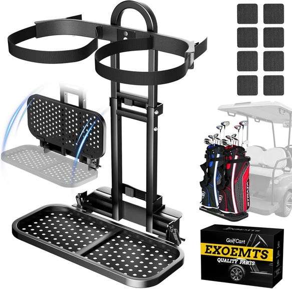 Foldable Golf Cart Rear Seat Bag Holder, 8' Fit image