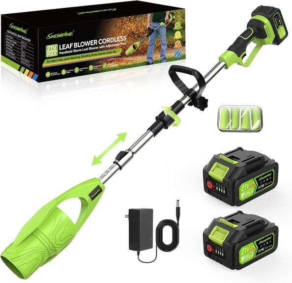 Cordless Leaf Blower 21V 4.0Ah Batteries Charger image