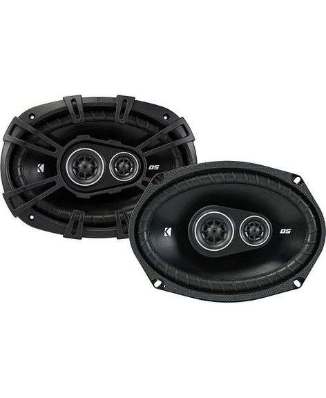 Kicker DS Series 6x9 3-Way Car Speakers Black image