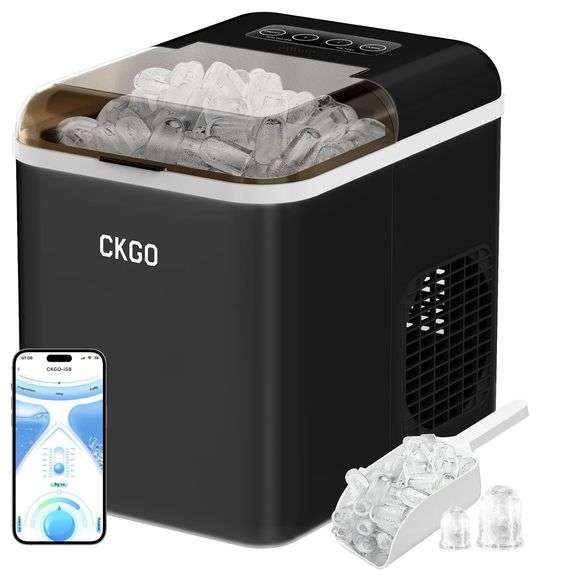 Fast Ice Maker Countertop: 9 Cubes, Black image