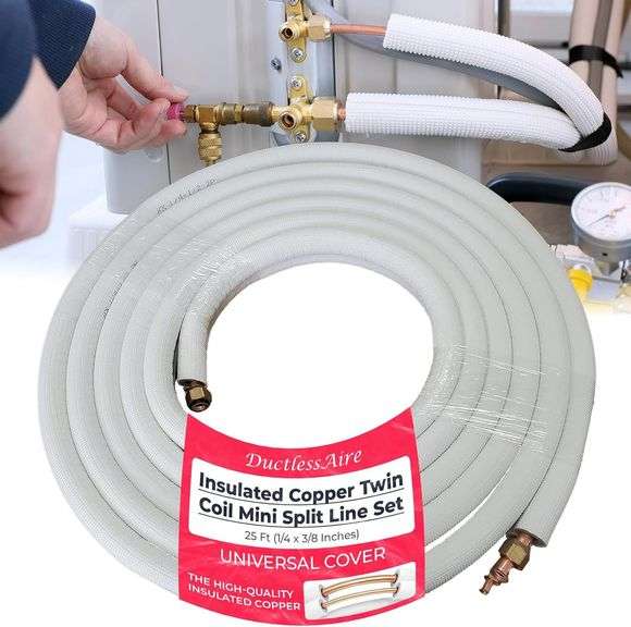 DuctlessAire Insulated Copper Twin Line Set (25ft) image