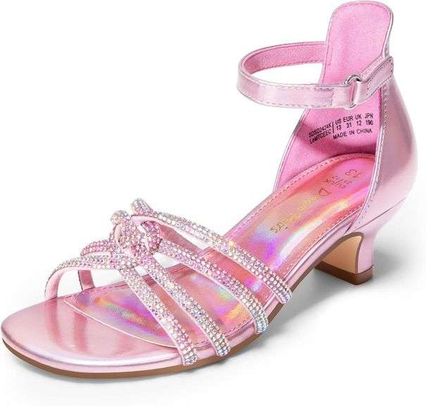 DREAM PAIRS Girls Dress Sandals, Ankle Strap Size 6 image