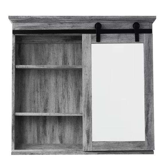 31 in. x 29 in. Barn Door Medicine Cabinet image