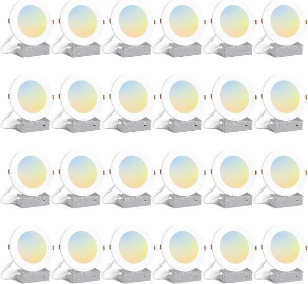 Amico 24 Pack 6 Inch 5CCT LED Light 2700K-6000K image