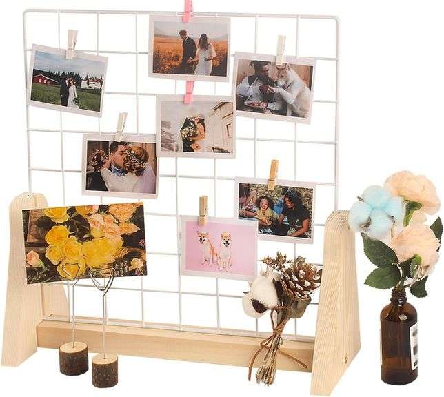 Grid Wall Countertop Display Stand with Clips image