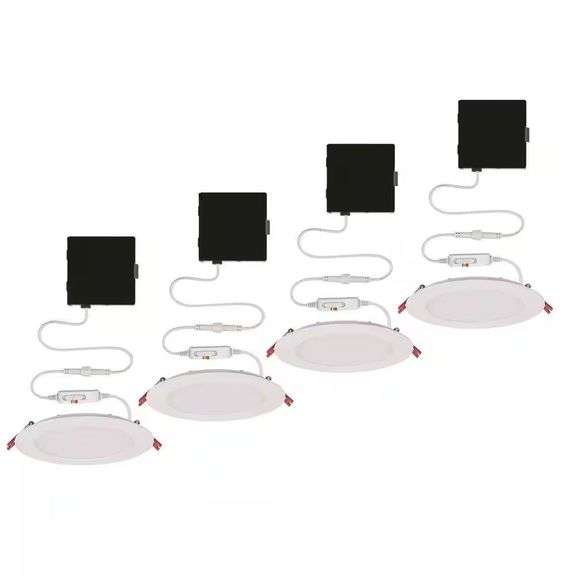 6 in. LED Integrated Ultraslim Recessed Kit 4-Pack image